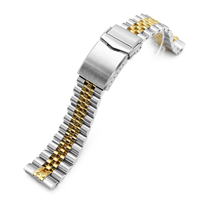 SEIKO 精工復刻海龜 SRP777 SRP775 SRPA21 (PADI) 代用鋼錶帶 經典實心五珠 不鏽鋼 V形潛水扣 中間電鍍金色版