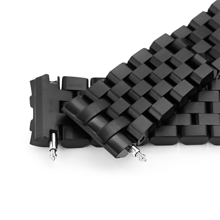 22mm Super Engineer II Watch Band for Seiko new Turtles SRPC49, 316L Stainless Steel Diamond-like Carbon (DLC coating) V-Clasp Strapcode Watch Bands