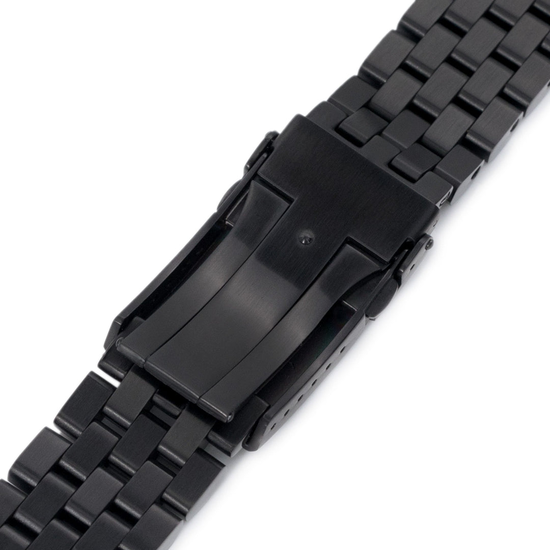 22mm Super Engineer II Watch Band for Seiko new Turtles SRPC49, 316L Stainless Steel Diamond-like Carbon (DLC coating) V-Clasp Strapcode Watch Bands